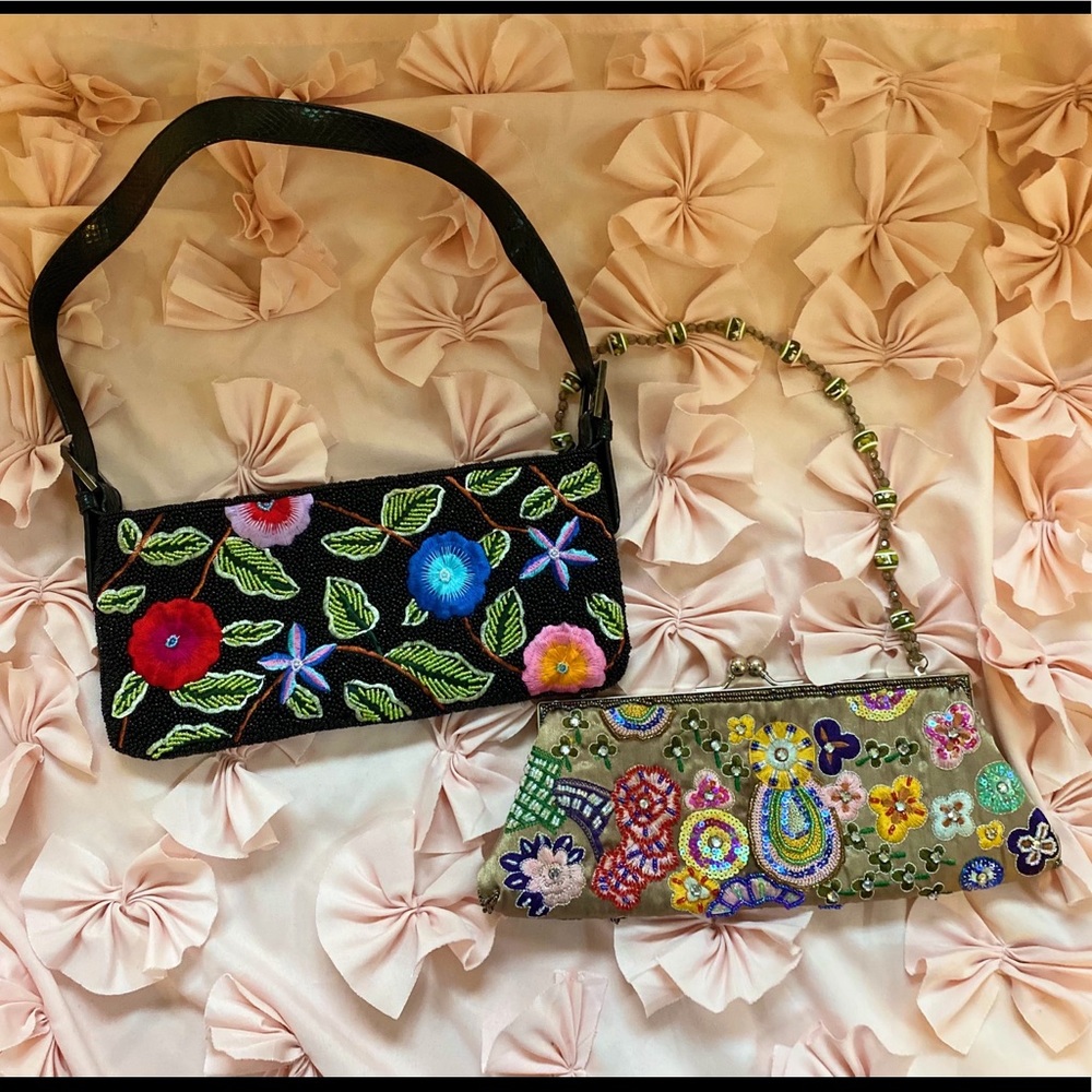 2 Beaded handbags (one New Coast Handbag)